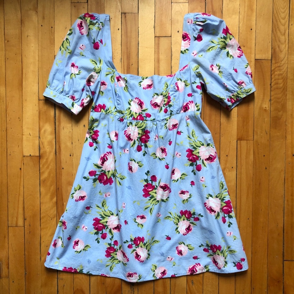 Bridgerton Stradivarius Limited Regency-Core Empire Waist Floral Dress Medium